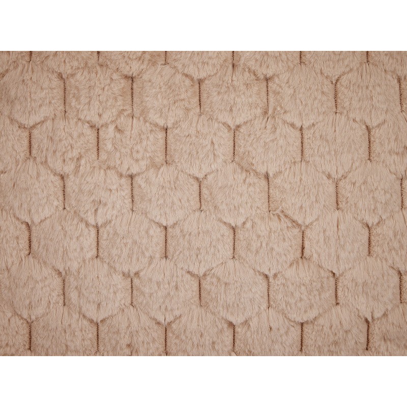 Zestaw 2 poduszek dekoracyjnych PURSLANE Sztuczne futro 43 x 43 cm Piaskowy Wzór geometryczny