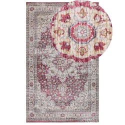 Dywan 150 x 230 cm czerwono-beżowy ARHAVI