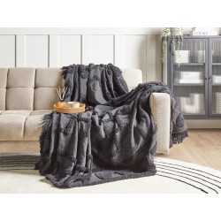 Koc CHACK Bawełna 220 x 240 cm Ciemnoszary