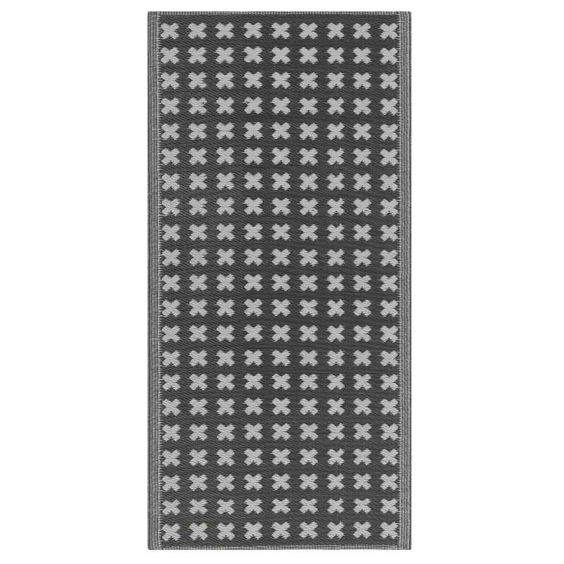 Dywan zewnętrzny 90 x 180 cm czarny ROHTAK