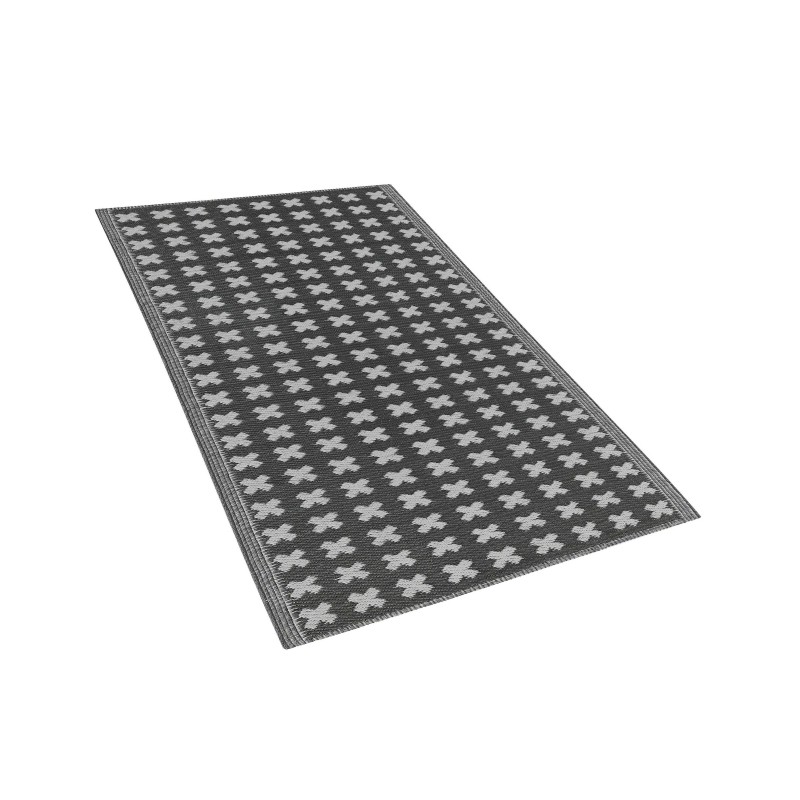 Dywan zewnętrzny 90 x 180 cm czarny ROHTAK