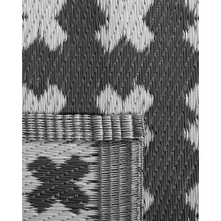 Dywan zewnętrzny 90 x 180 cm czarny ROHTAK