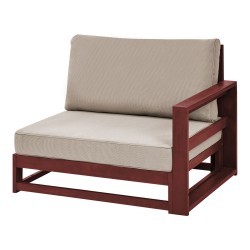 Sofa ogrodowa drewniana 3-osobowa mahoniowy brąz TIMOR II