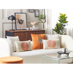 Zestaw 2 poduszek dekoracyjnych GERBERA 30 x 50 cm Kolorowy Wzór abstrakcyjny