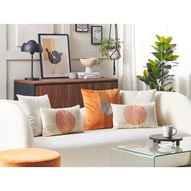 Zestaw 2 poduszek dekoracyjnych GERBERA 30 x 50 cm Kolorowy Wzór abstrakcyjny