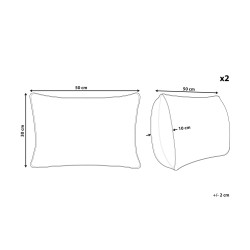 Zestaw 2 poduszek dekoracyjnych GERBERA 30 x 50 cm Kolorowy Wzór abstrakcyjny