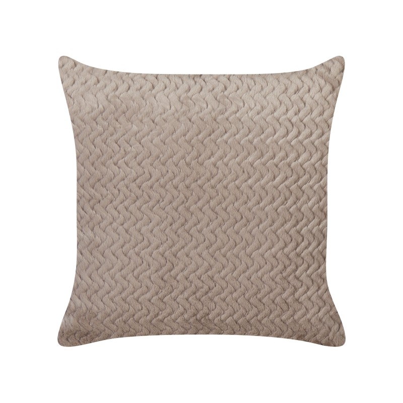 Zestaw 2 poduszek dekoracyjnych SURMI Sztuczne futro 45 x 45 cm Jasnobrązowy Jednolity