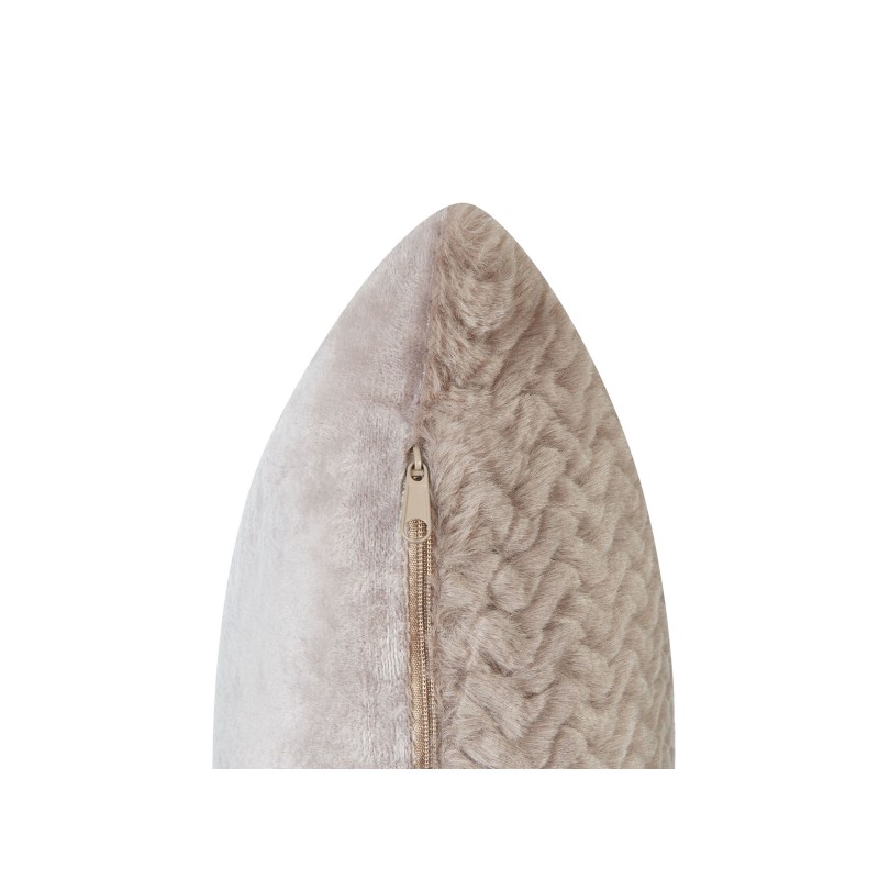 Zestaw 2 poduszek dekoracyjnych SURMI Sztuczne futro 45 x 45 cm Jasnobrązowy Jednolity