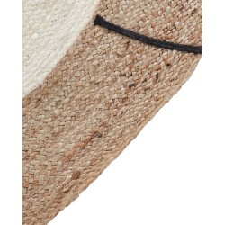 Dywan dziecięcy okrągły z juty miś ⌀ 120 cm beżowy KOVU