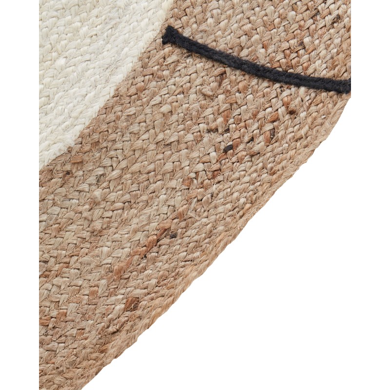 Dywan dziecięcy okrągły z juty miś ⌀ 120 cm beżowy KOVU