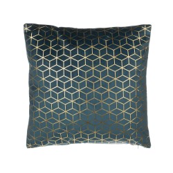 Zestaw 2 poduszek dekoracyjnych CELOSIA Welur 45 x 45 cm Lazurowy Wzór geometryczny