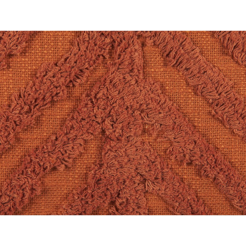Zestaw 2 poduszek dekoracyjnych LEWISIA Bawełna 45 x 45 cm Pomarańczowy Wzór zygzak