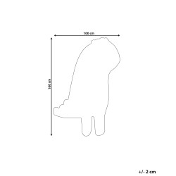 Dywan dziecięcy wełniany dinozaur 100 x 160 cm szary DINO
