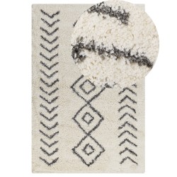 Dywan shaggy 200 x 300 cm biało-szary AYRUM