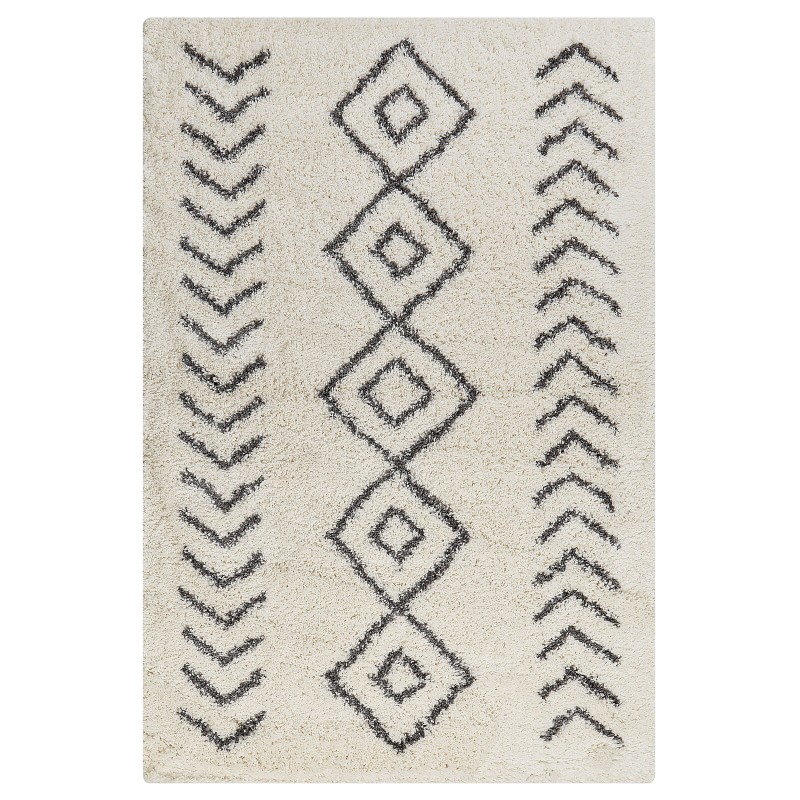 Dywan shaggy 200 x 300 cm biało-szary AYRUM