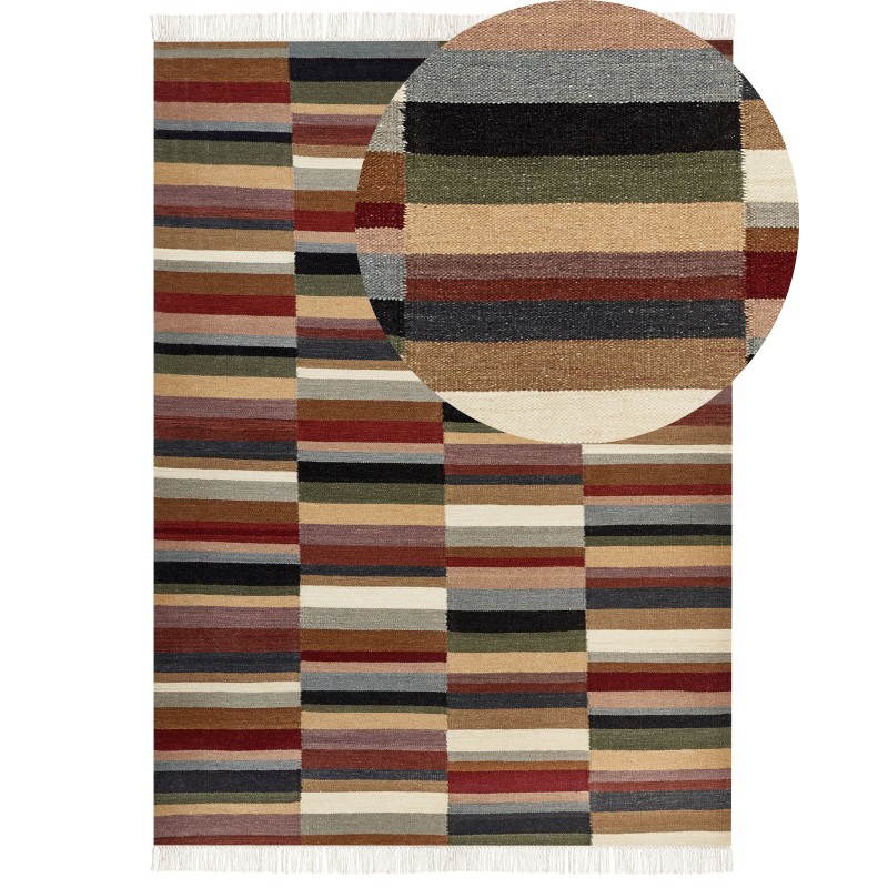 Dywan wełniany kilim 200 x 300 cm wielokolorowy MUSALER