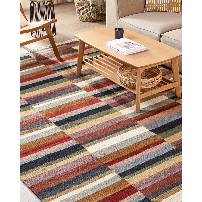 Dywan wełniany kilim 200 x 300 cm wielokolorowy MUSALER