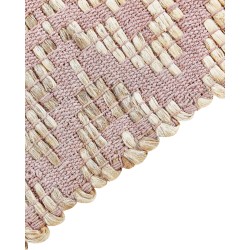 Dywan bawełniany 80 x 150 cm beżowy z różowym GERZE