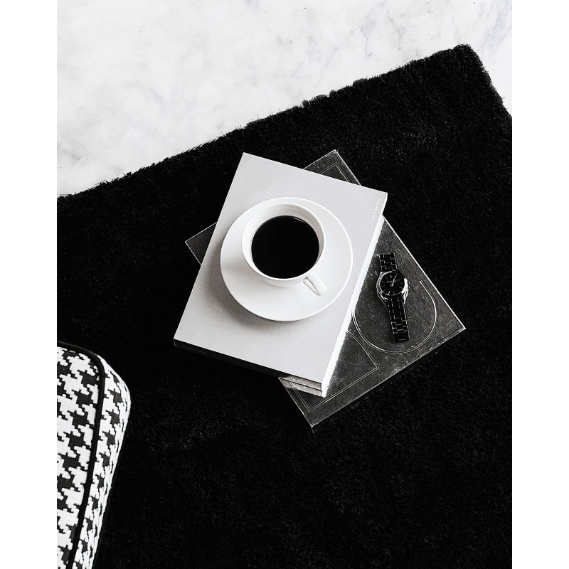 Dywan shaggy 80 x 150 cm czarny DEMRE