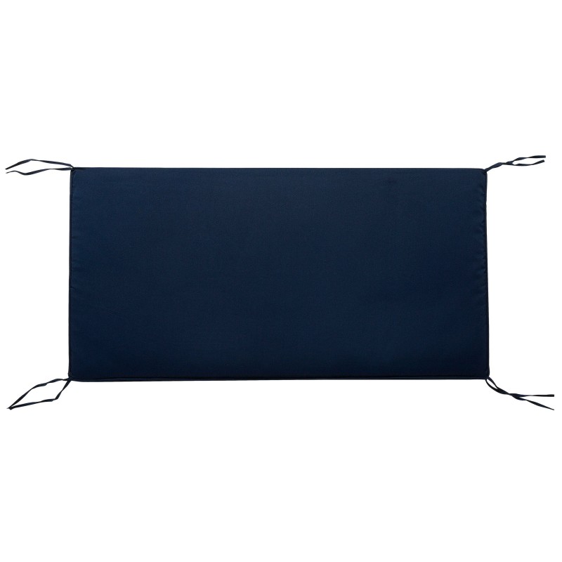 Ławka ogrodowa z poduchą BALTIC 121 cm Drewno akacjowe Biały