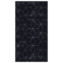 Dywan sztuczne futro królika 80 x 150 cm czarny THATTA