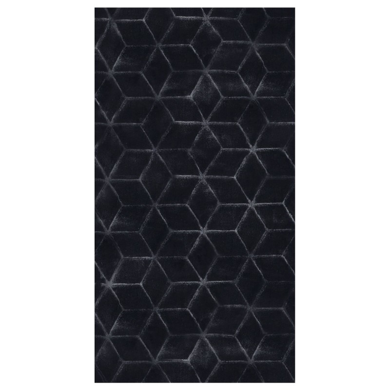 Dywan sztuczne futro królika 80 x 150 cm czarny THATTA