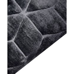 Dywan sztuczne futro królika 80 x 150 cm czarny THATTA