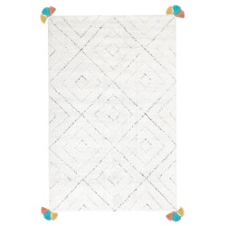 Dywan shaggy 140 x 200 cm biały KARTAL