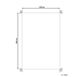 Dywan shaggy 140 x 200 cm biały KARTAL