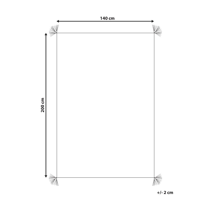 Dywan shaggy 140 x 200 cm biały KARTAL