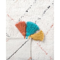 Dywan shaggy 140 x 200 cm biały KARTAL