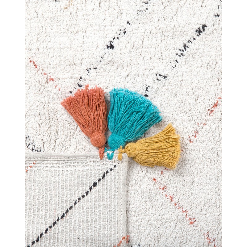 Dywan shaggy 140 x 200 cm biały KARTAL