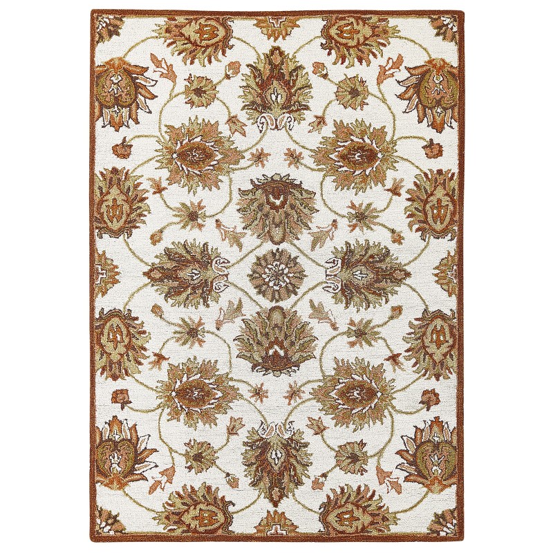 Dywan wełniany 160 x 230 cm beżowo-brązowy EZINE