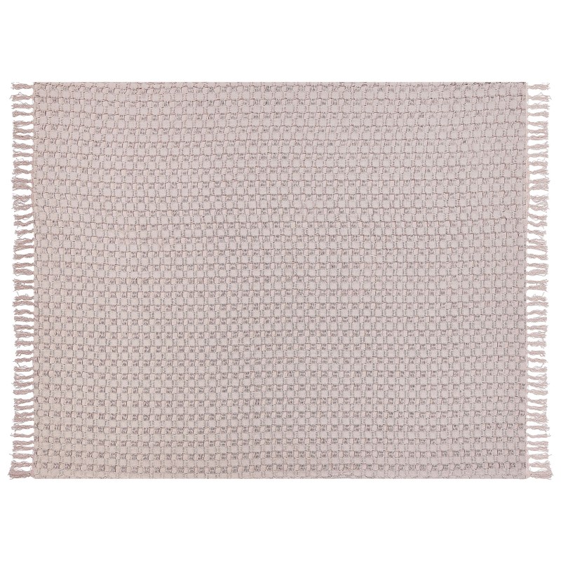 Narzuta na łóżko BERE Bawełna 150 x 200 cm Pastelowy róż