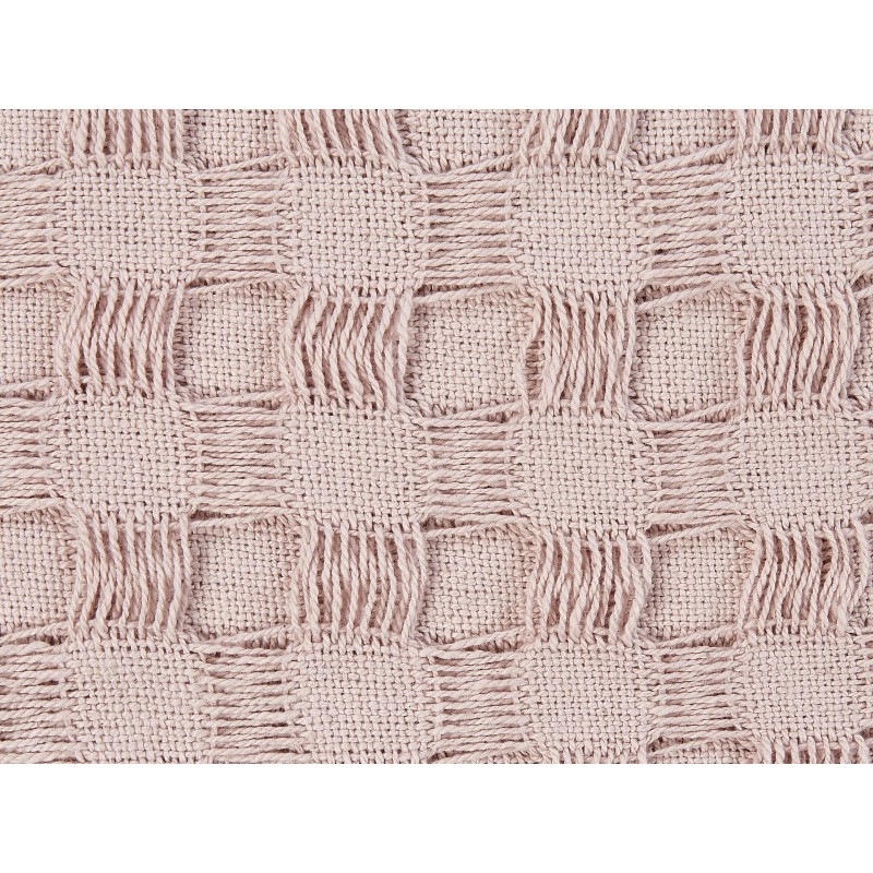 Narzuta na łóżko BERE Bawełna 150 x 200 cm Pastelowy róż