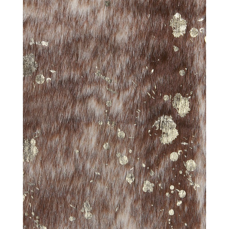Dywan ekoskóra w łaty 130 x 170 cm brązowy ze złotym BOGONG