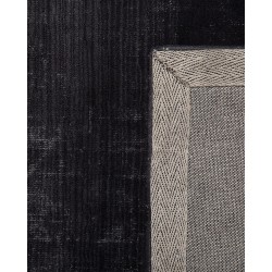 Dywan wiskozowy 200 x 200 cm czarno-szary ERCIS