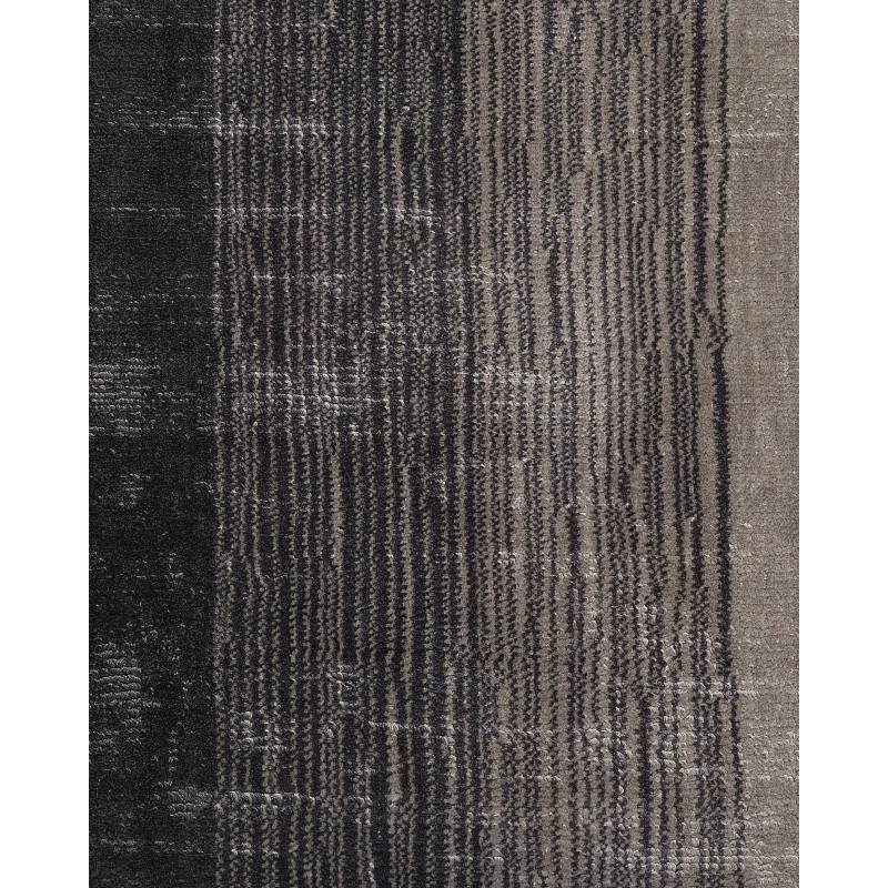 Dywan wiskozowy 200 x 200 cm czarno-szary ERCIS