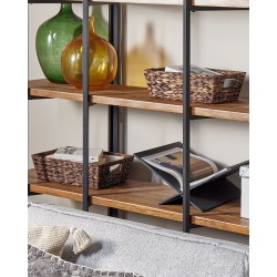 Zestaw 2 koszy PANDZ Plecionka Ciemnobrązowy