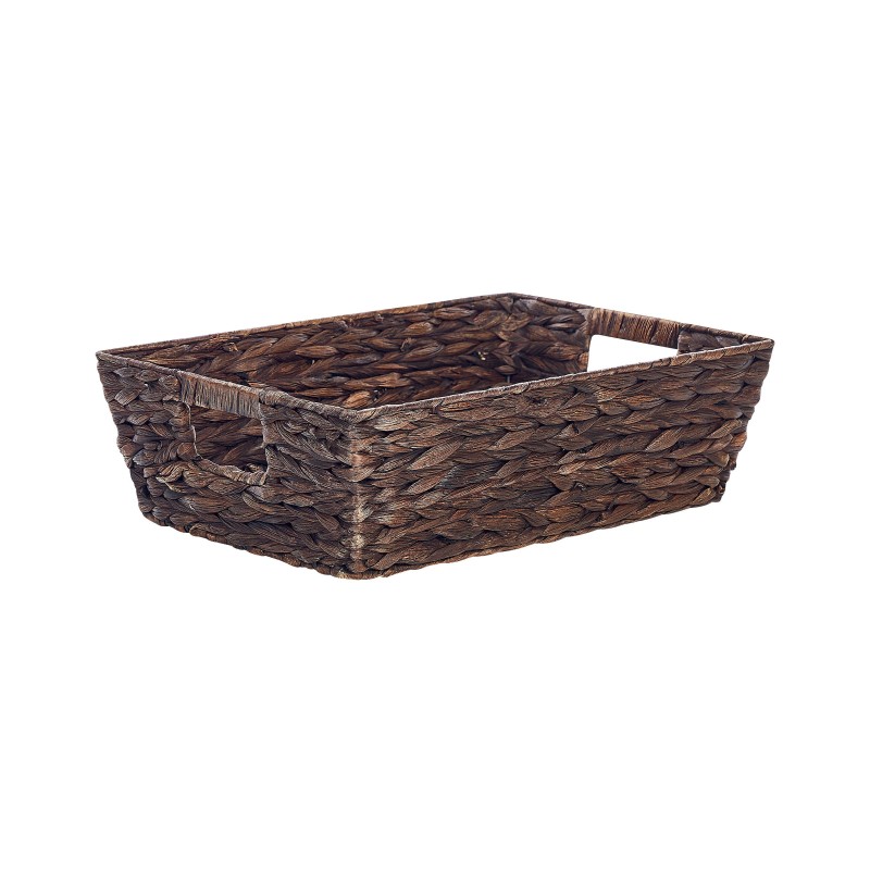 Zestaw 2 koszy PANDZ Plecionka Ciemnobrązowy