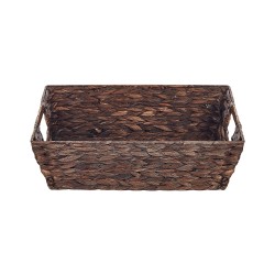 Zestaw 2 koszy PANDZ Plecionka Ciemnobrązowy