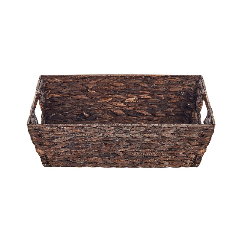 Zestaw 2 koszy PANDZ Plecionka Ciemnobrązowy