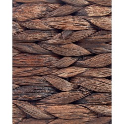 Zestaw 2 koszy PANDZ Plecionka Ciemnobrązowy