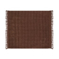 Koc VELLA Bawełna 220 x 240 cm Brązowy