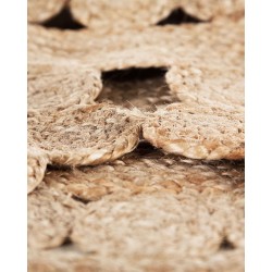 Dywan okrągły z juty ø 120 cm beżowy BIRECIK