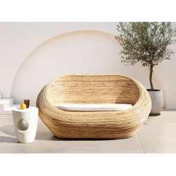 Sofa ogrodowa rattanowa naturalna MAIORI