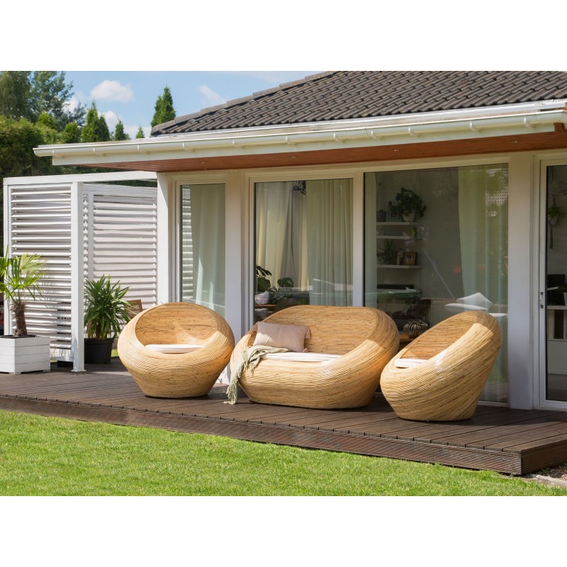 Sofa ogrodowa rattanowa naturalna MAIORI