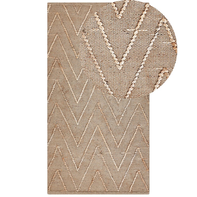Dywan z juty 80 x 150 cm beżowy DADAY