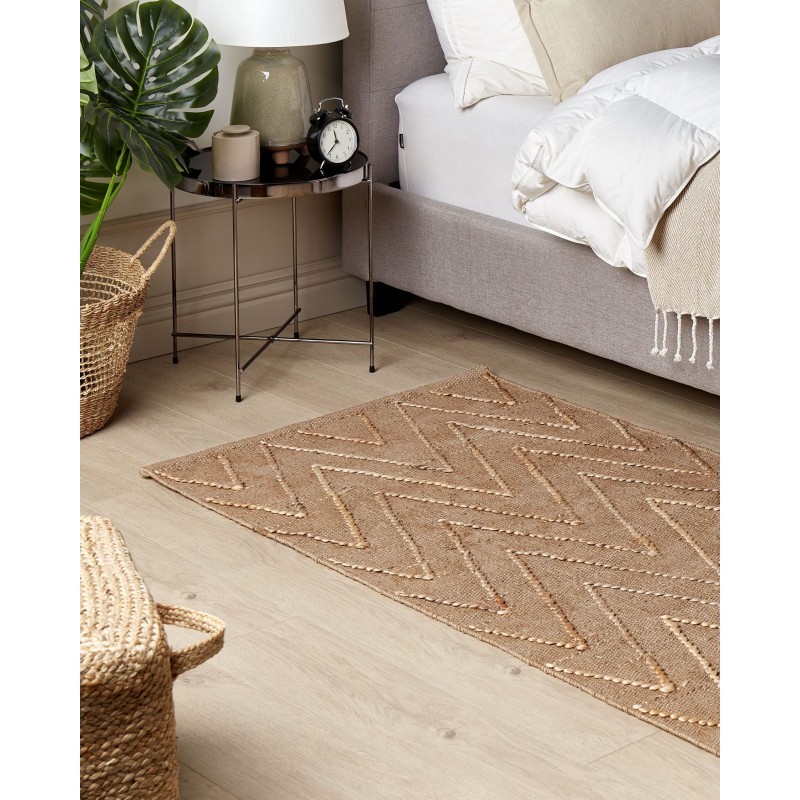 Dywan z juty 80 x 150 cm beżowy DADAY