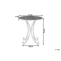 Stolik bistro CILENTO 71 cm 71 cm Metal Szary